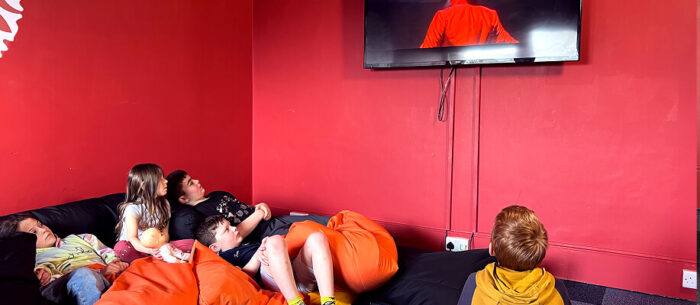 Kids at North Devon Resort Beanbag Cinema 700x305 1