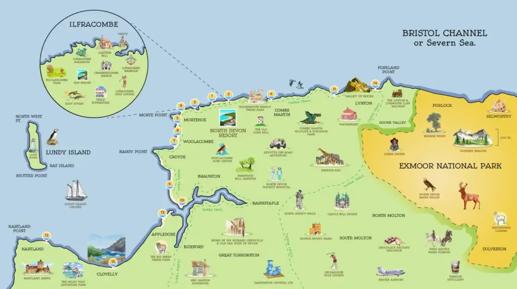 North Devon Map Final Explore North Devon Page