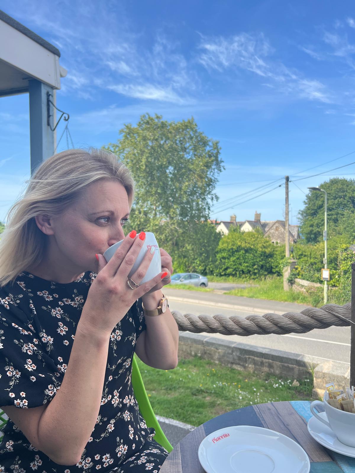 Terrace coffee in the sun
