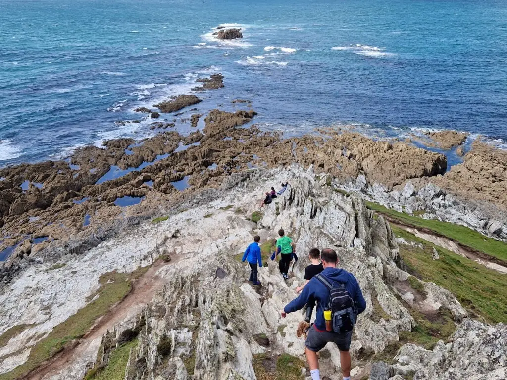 Family hike in Devon