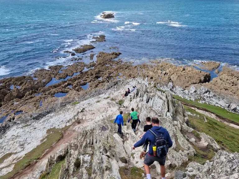 Family hike in Devon
