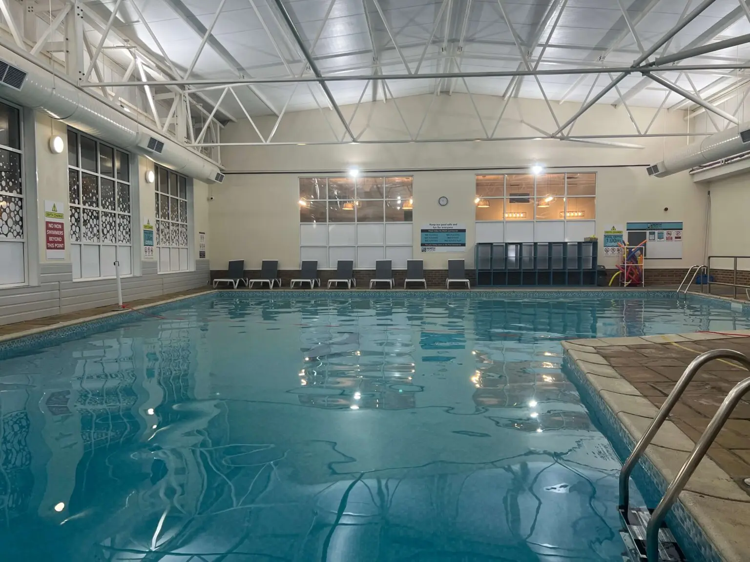 Heated indoor swimming pool at North Devon Resort