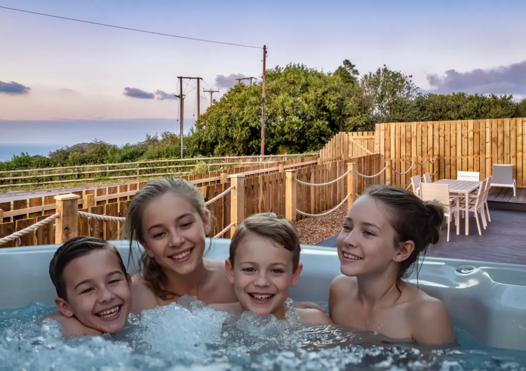 Family hot tub holiday