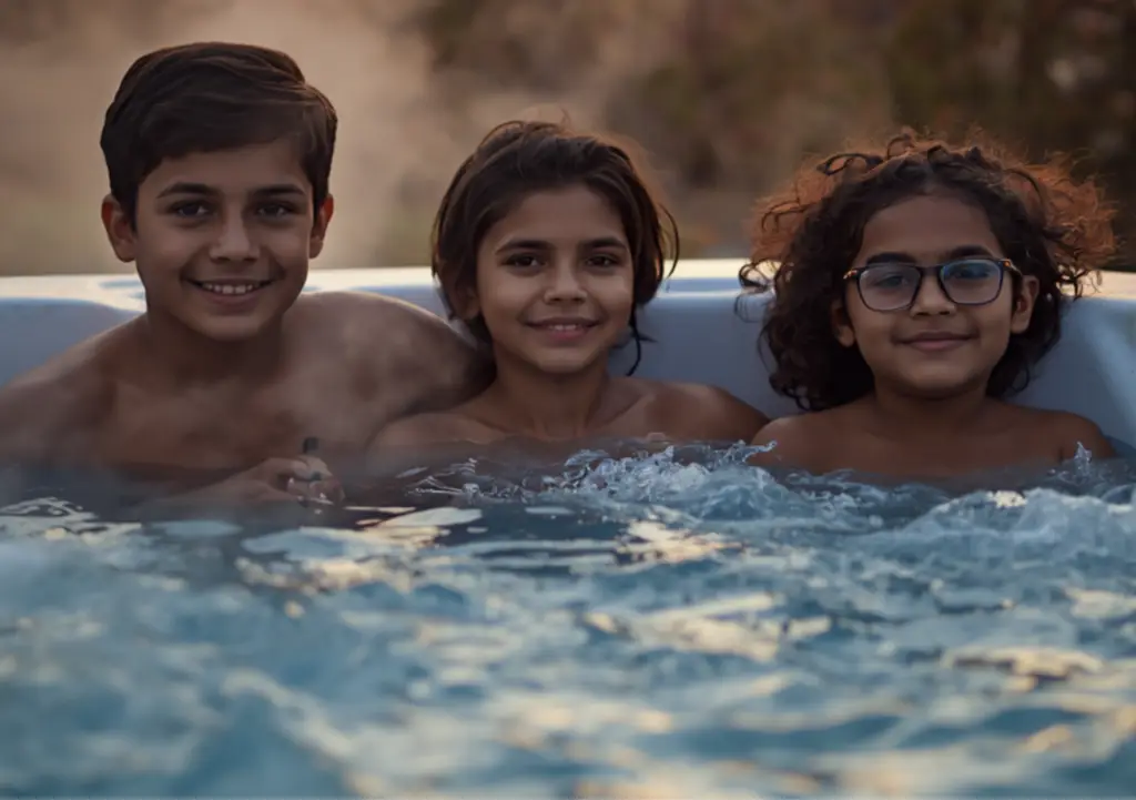 Kids hot tub holiday