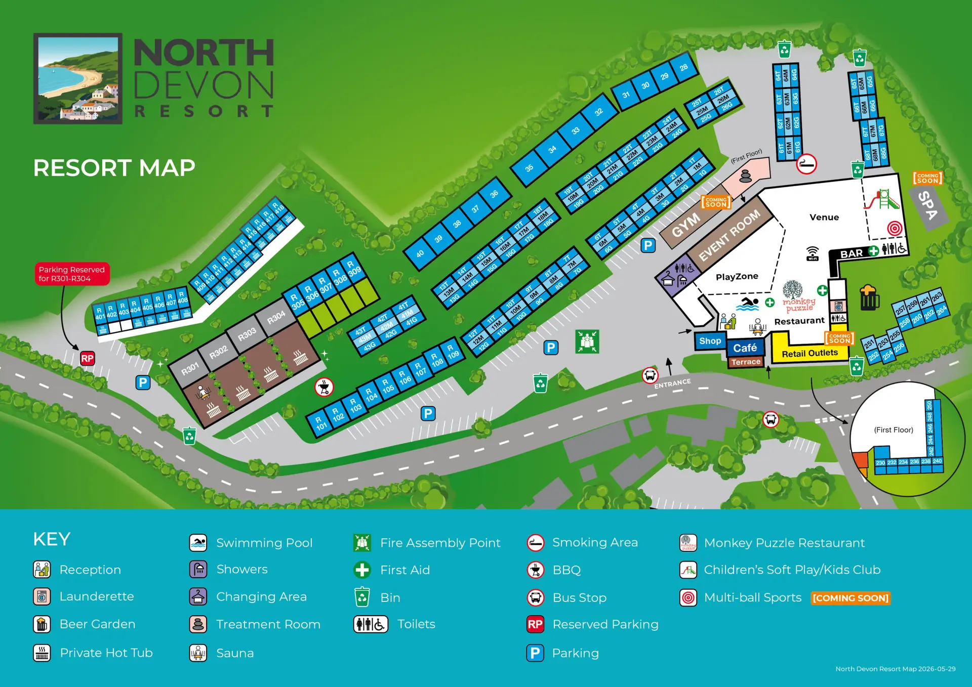 243171 North Devon Resort Main Map A4 2026 05 29